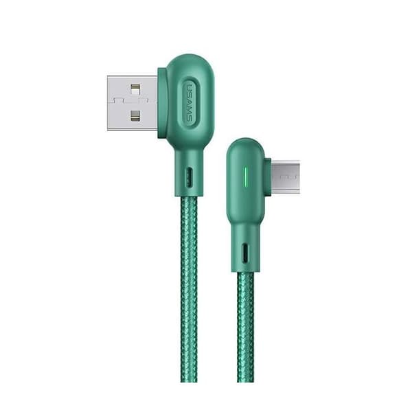 USAMS MicroUSB-kabel 1,2 m Snabbladdning Grön