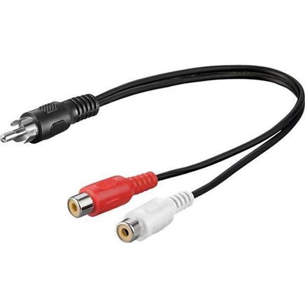 Ljudfördelare - Goobay - AVK 105-0020 - 2 RCA phono-kontakter (F) - RCA (M) - 20 cm