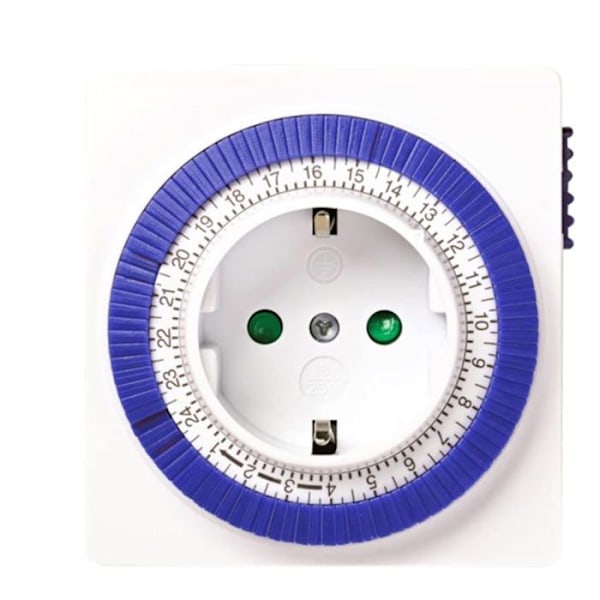Levitantes - 49402 - Kompakt analog timer 24 timmar, timer 3600 W - 250 V - 16 A - 50 Hz - IP 20 - Justerbar