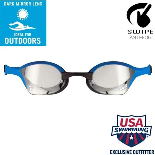 arena Cobra Ultra Swipe Mirrored Simglasögon, Silver/Blå, Senior - 002507-570