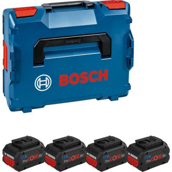Paket med 4 batterier - BOSCH - Procore 18V - 5,5Ah - L-BOXX paket - COOLPACK-teknologi