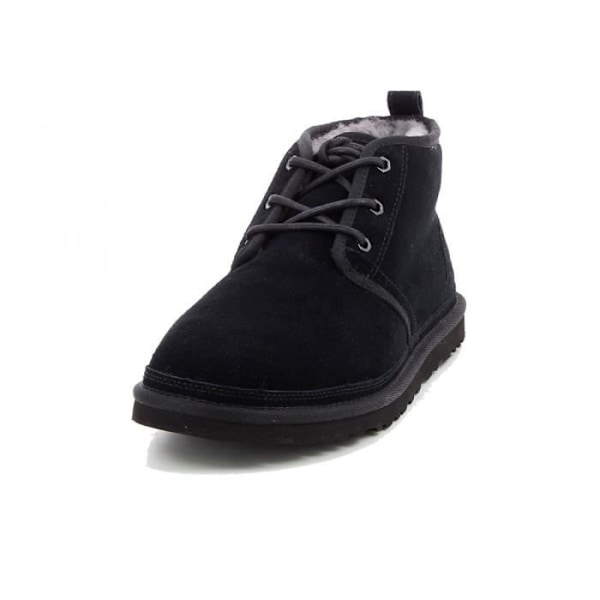 UGG Neumel herrsko - svart läder - vattenavvisande mocka ovandel - Lyxigt ullfoder Svart 45 1/2