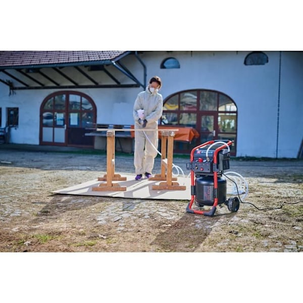 Einhell Tyst Kompressor TE-AC 240/24 Silent (1500 W, Max. 10 bar, Tank 24L, 240 l/min, 70dB, oljefri motor) Svart