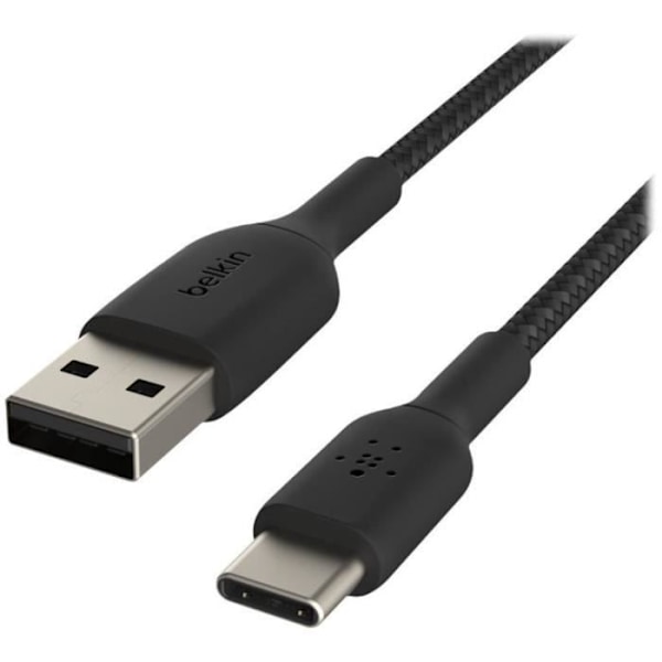 BELKIN - kabel - Flätad C-A 1M, BLK - Flätad C-A