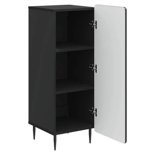 vidaXL Buffé Svart 34,5 x 33 x 92 cm Ingenjörsträ 894366