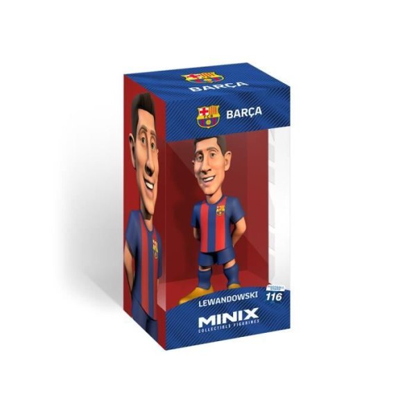 Minix - FC Barcelona - Lewandowski - 12cm figur Blå röd