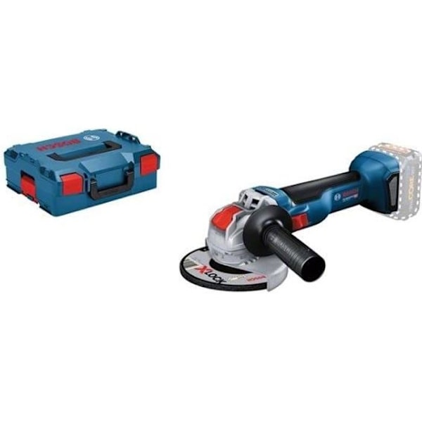 Bosch Professional X-LOCK GWX 18V-10 vinkelslip utan batteri + L-BOXX - 06017B0101 Blå