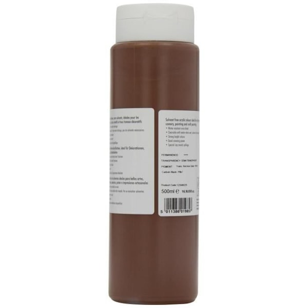 Flacon 500ml Akryl Färg Graduate Brändt Omber