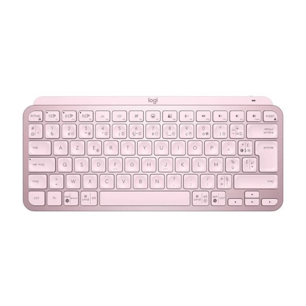 Tangentbord - Trådlöst - Logitech - MX Keys Mini - bakgrundsbelyst - AZERTY - Rosa Rosa