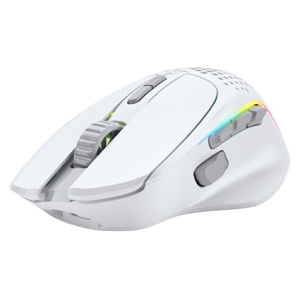 Trådlös mus - Glorious - Modell I 2 - Ergonomisk - 9 programmerbara knappar - Matt vit