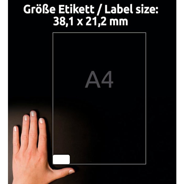 Mycket litet utrustningspaket - L7651-25 - Zweckform Mini-etiketter 38,1 x 21,2 mm 25 ark (import från Tyskland)