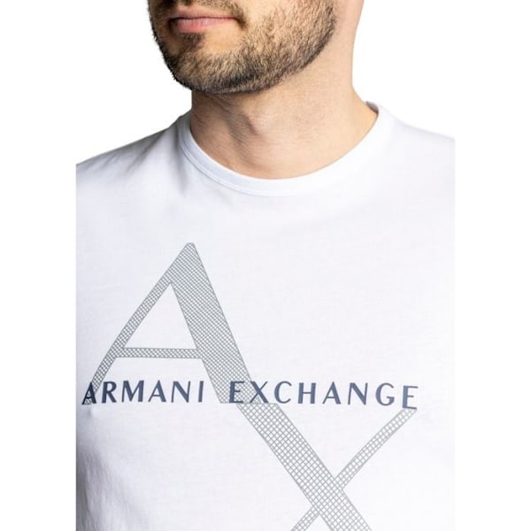 T-shirt - Armani Exchange - Svart - Bomull - Kortärmad - Klassisk krage vit/vit/vit M