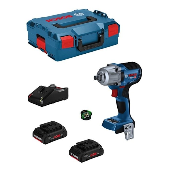 Clé à Chocs BOSCH GDS 18V-450 PC (2 x 4,0 Ah ProCORE + GAL18V40 + L-Boxx 136 + modul Bluetooth)