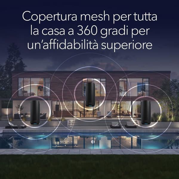 NETGEAR Orbi 870 Pack 3 — Tri-band Wi-Fi 7 mesh-system 21 Gbit/s, svart