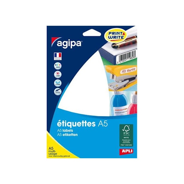 Vit papper 16 ark A5 105x148 mm 32 stycken