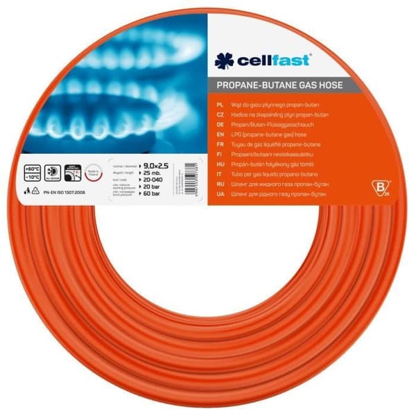 Gasledning GPL, Cellfast 20-040, 9x2.5 mm, längd 25 m