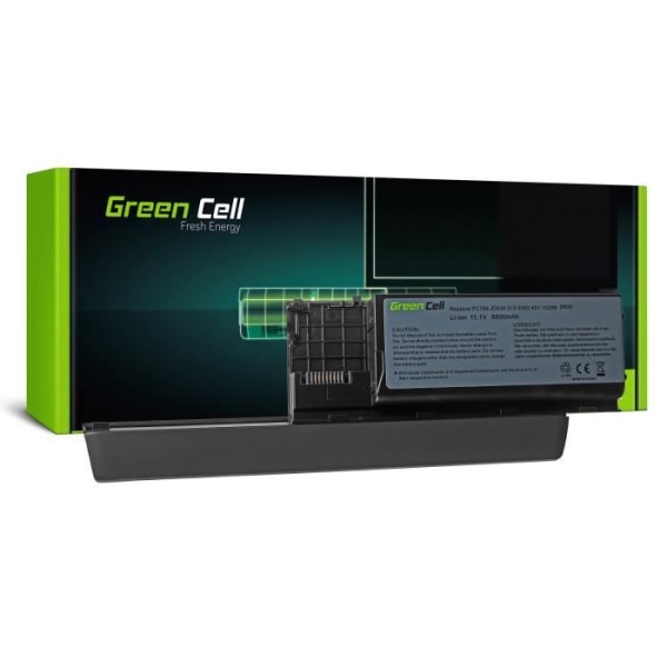 Green Cell® Extended Series PC764 / JD634-batteri för Dell Latitude D620 D630 D631 | Dell Precision M2300 6600mAh 11,1V Silver