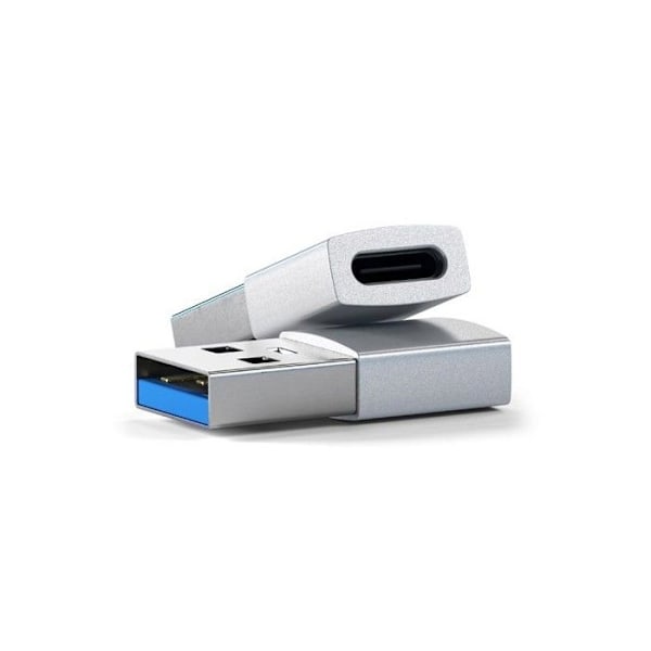 USB-A till USB-C-adapter - Satechi - Silver - Ultra-kompakt - Omvandlar USB-A till USB-C - USB-enheter