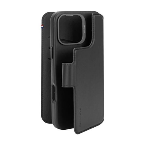 Etui för iPhone 16 Pro Max - Decoded - MagSafe-fodral - Läder av fullkorn - Korts compartments - Semi-stiv Svart