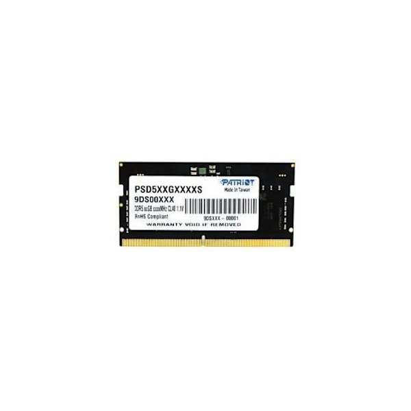 Patriot Signature Line Serie DDR5 8 Go (1 x 8 Go) 4800 MHz SODIMM Enkel - PSD58G480041S