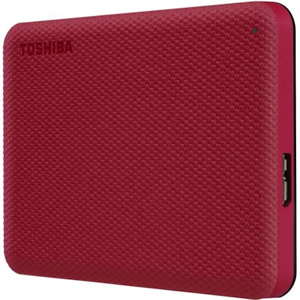 Extern hårddisk - TOSHIBA - Canvio Advance - 2 TB - Röd