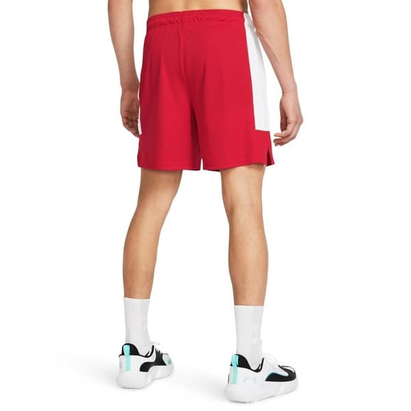 Basketshorts - UNDER ARMOUR - Baseline Zone 7 - Röd - Andningsbar - Elastisk midja röd/vit/vit XL