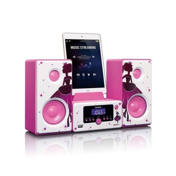 MC-020 Kompakt kedja med Bluetooth FM-radio och USB Princess Pink