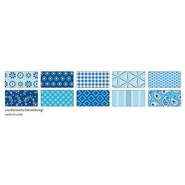 Folia kartong - Blå assorterade mönster - 50x70cm - 10 ark