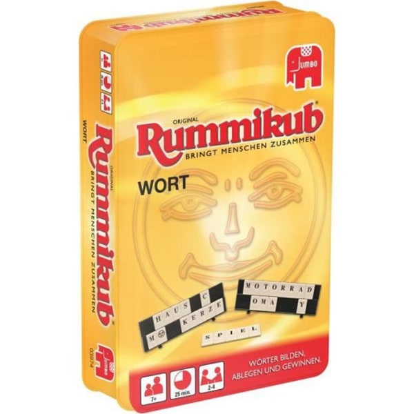 Kortspel - JUMBO - Jumbo WORT Kompakt, Rummikub - 20 min - Mixed - 8 år