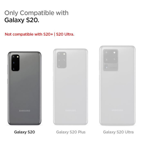 Fodral - Spigen - Galaxy S20 - Geometriskt mönster - Dubbelt skydd - Mjuk TPU Svart