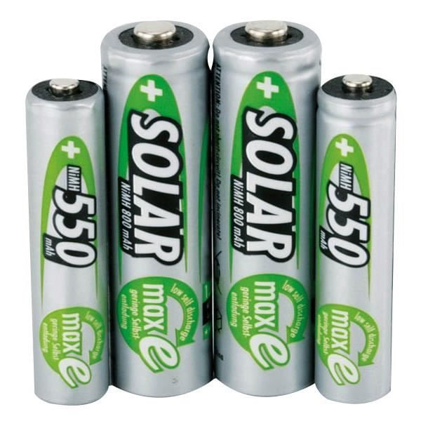 Mignon (AA) NiMH solbatteri med 800 mAh och maxE-teknik - 2 st