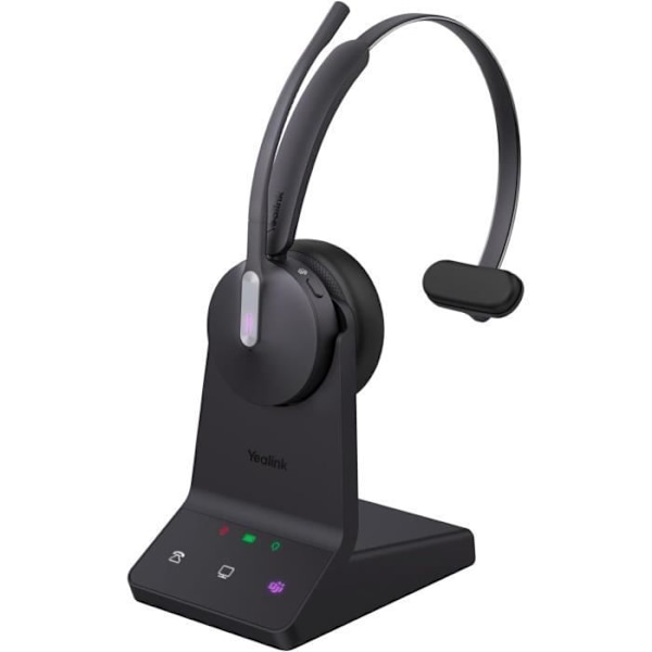 Mono headset - YEALINK - WH64 - DECT and Bluetooth - Noise reduction - Battery life 26h