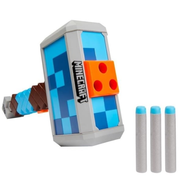Nerf Minecraft - HASBRO - Stormlander Dart Throwing Hammer - 3 Dart Kapacitet