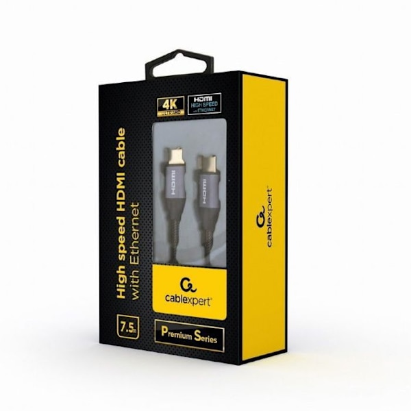 Kabeltillbehör Gembird - CCBP-HDMI-7.5M - High Speed HDMI-kabel med ETHERNET Premium Series, 7.5M