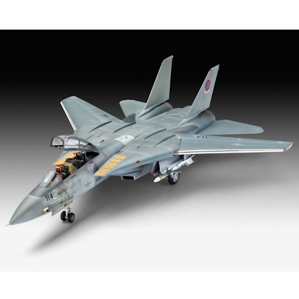 Flygplansmodell - REVELL - F-14 Tomcat United States Armed Forces - 97 stycken - 1/48 - Grå