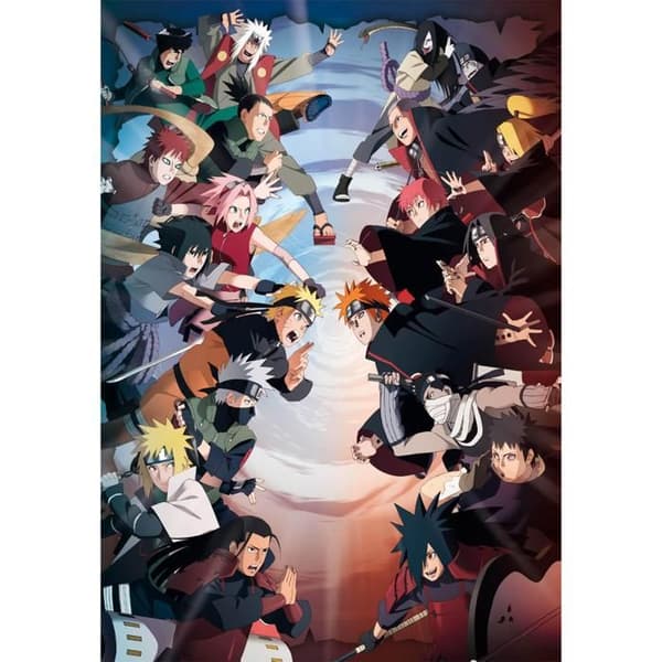 Pussel 1000 bitar: Naruto Shippuden Flerfärgad