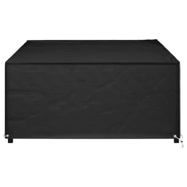 vidaXL Trädgårdsmöbelöverdrag 12 öljetter 227x152x65cm Rektangulär 319297 Svart