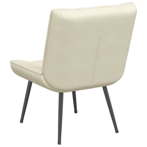Avkopplingsstol - Kräm - Sammet - 1 plats - samtida design grädde