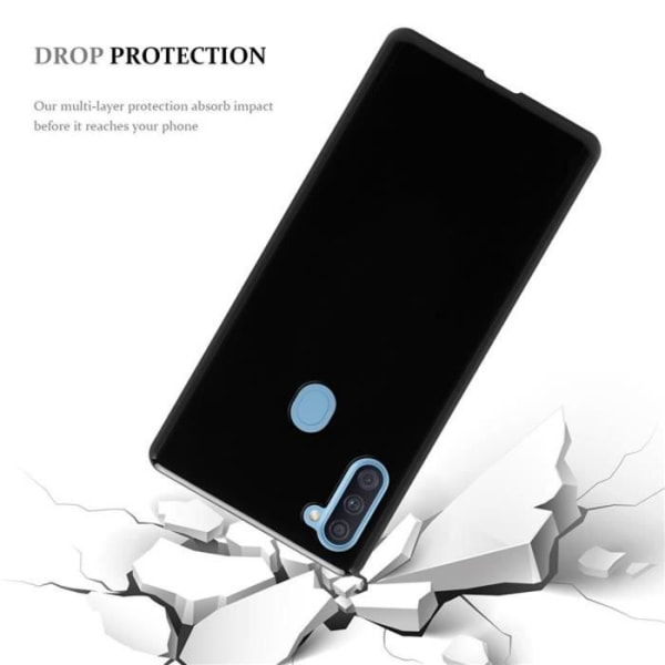 Fodral för Samsung Galaxy A11 / M11 i SVART Cadorabo Cover Protection silikon TPU-fodral