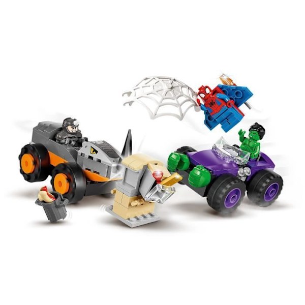 LEGO® 10782 Marvel Spidey and His Amazing Friends Truck Battle, Hulk vs. Rhino, Toy Children +4 Years Flerfärgad