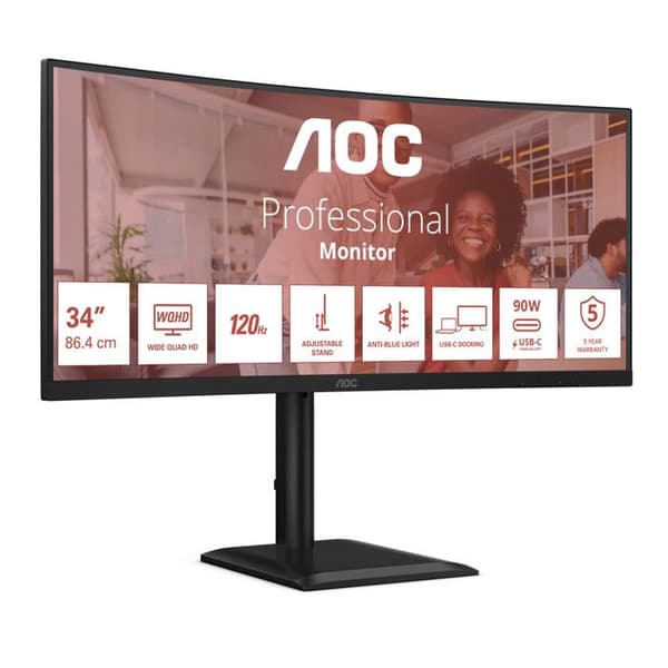 Skärm PC - AOC - CU34E4CV - 3440 x 1440 - LCD - VA