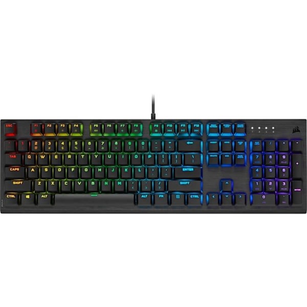 Corsair datortangentbord - CH-910D018-DE - K60 RGB Pro lågprofil USB QWERTZ tangentbord tysk svart Svart