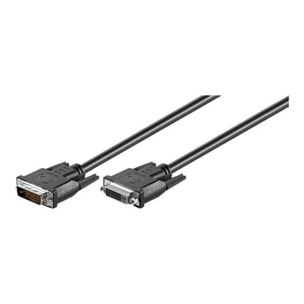 DVI-D Dual Extension Link Kabel - Wentronic MMK 100-200 - 2m - Svart - Räfflade skruvar - Dubbel skärmning