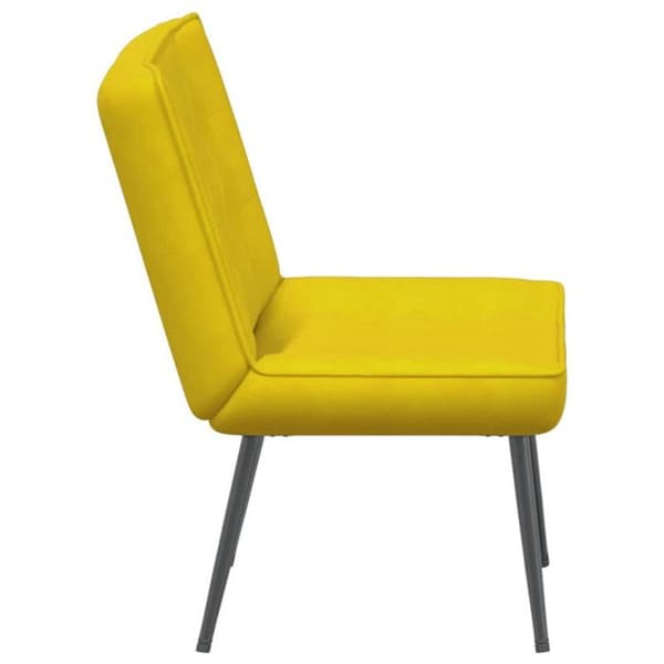 Gul vilstol 64x74x84 cm sammet