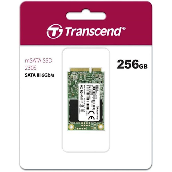 Intern SSD TRANSCEND MSA230S 256 GB SATA III 6 GB/s mSATA SSD 230S Solid State Drive