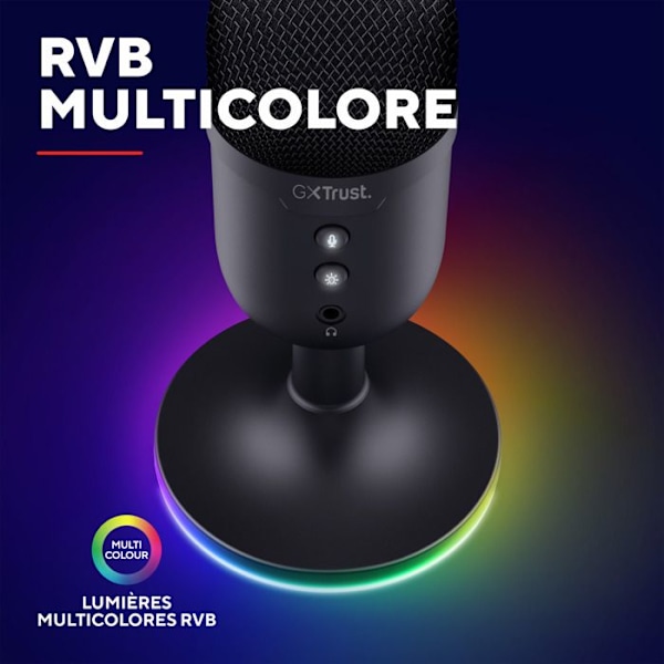 Mikrofon USB - Trust Gaming - GXT 236 Yami - Kompakt - Kardioid - Multicolor RGB RGB flerfärgad