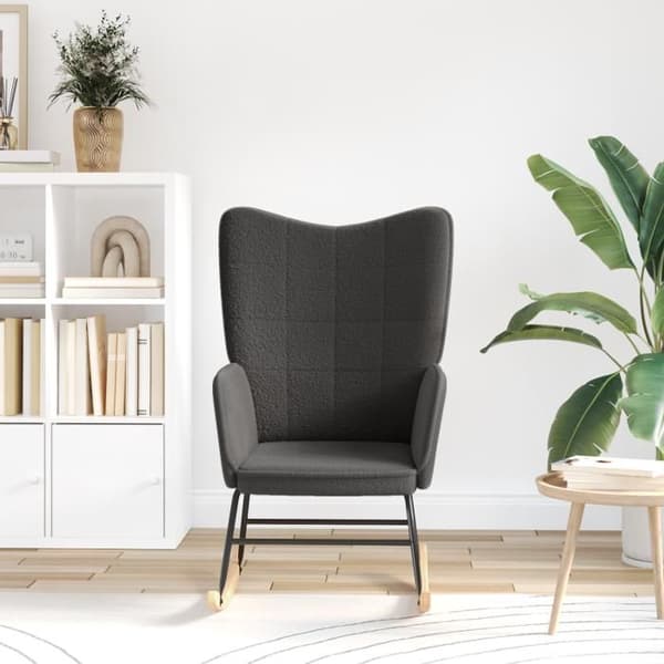 Avkopplande Fåtölj - Mörkgrå - Polyester Tyg - Modern Design - 1 Plats Mörkgrå
