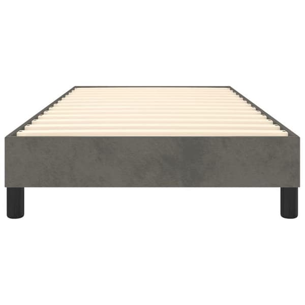 vidaXL Sängram med ribbor mörkgrå 90x200 cm sammet 3120749 mörkgrå