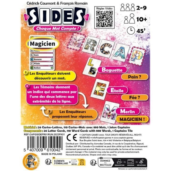 Sidor - Asmodee - Avdrags- och analysspel - Från 10 år Flerfärgad