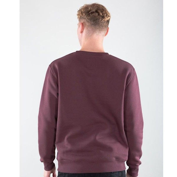 Sweat - Alpha Industries - Basic - Mörkbrun - Långa ärmar - Huva Mörkbrun M